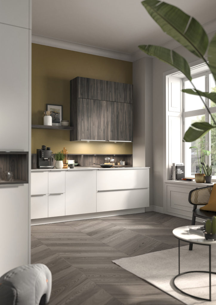 Cocina abierta en forma de L