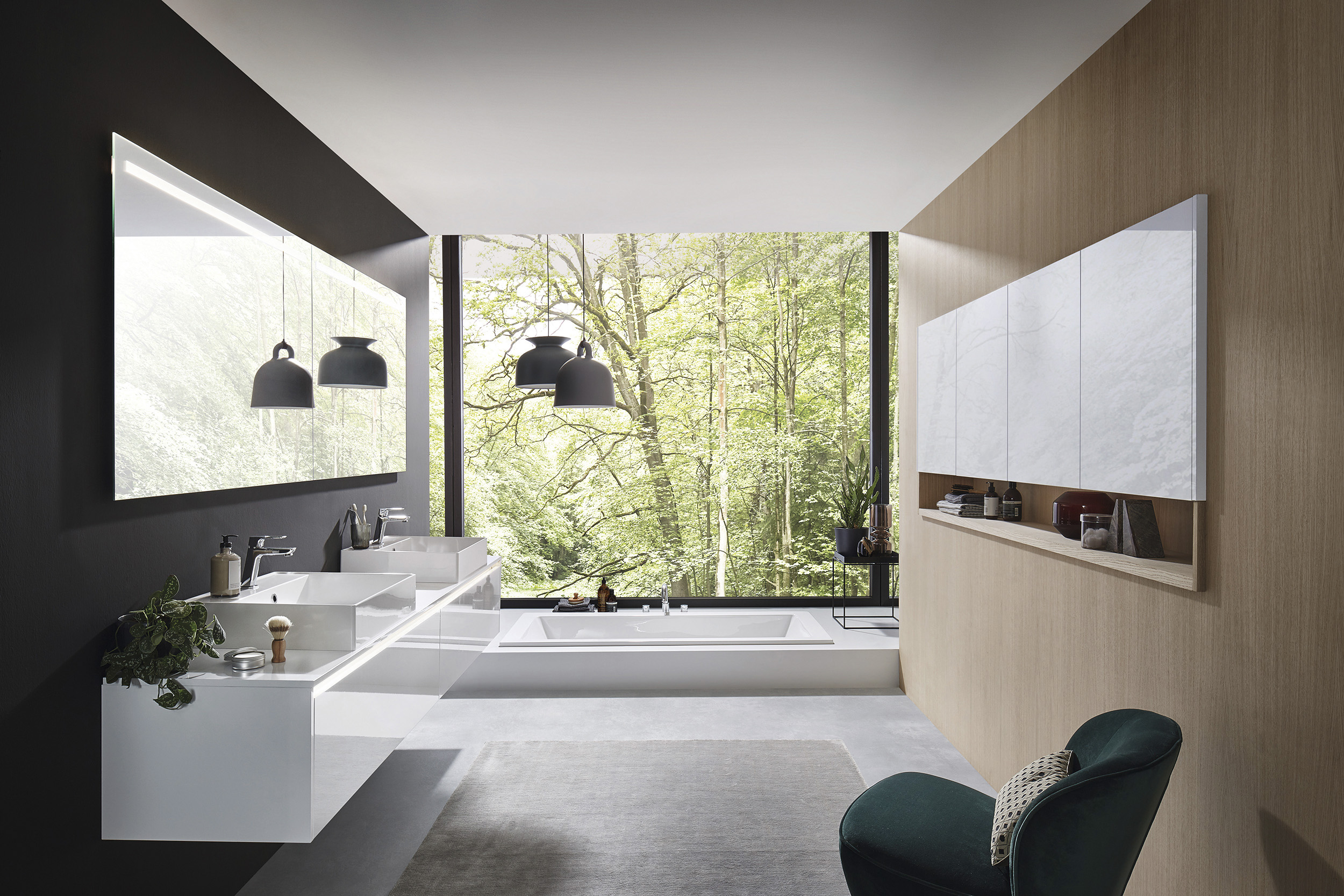Baño bosque moderno