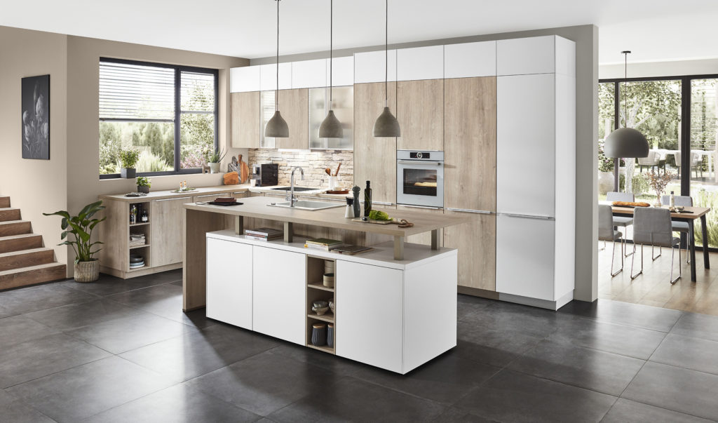 Cocina con isla abierta