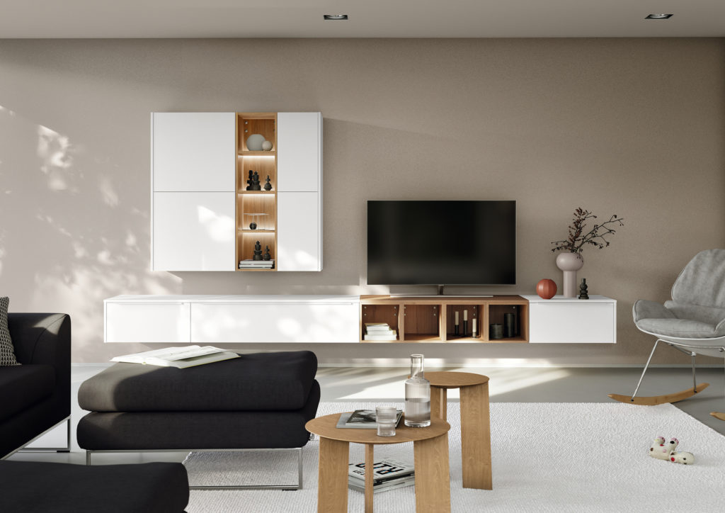 Mueble de televisión de lineas claras